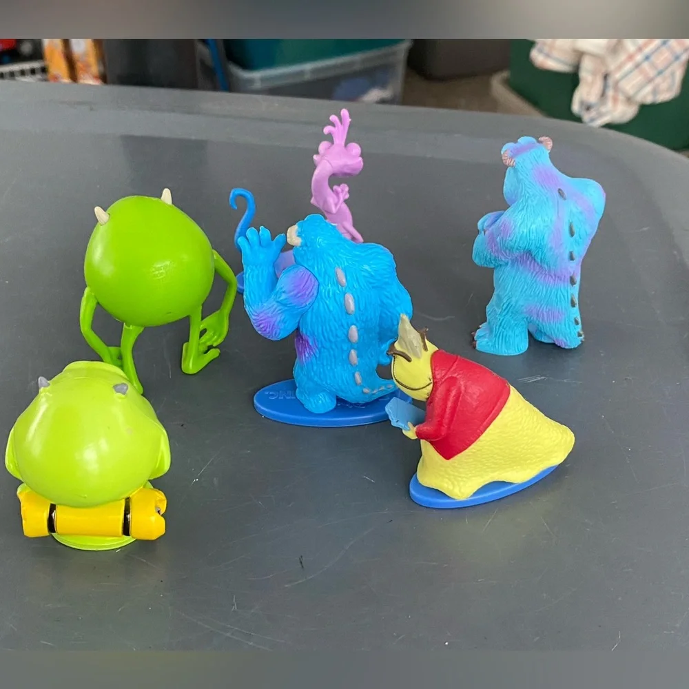 Lot 5 Vintage Monsters Inc Toy Figures Mike Randall Raz Playset Cake Toppers